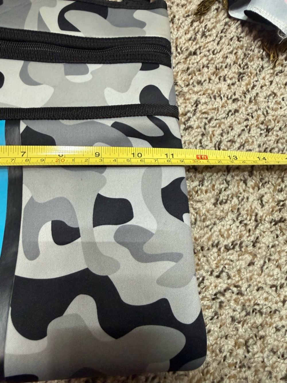 HAUTE SHORE Grey Camo Crossbody with Rainbow Strap - Picture 9 of 10